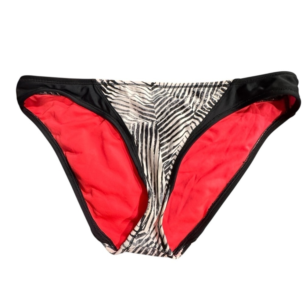 Zella Woman’s Bikini Bottom Swimsuit Size XL /TG Black White